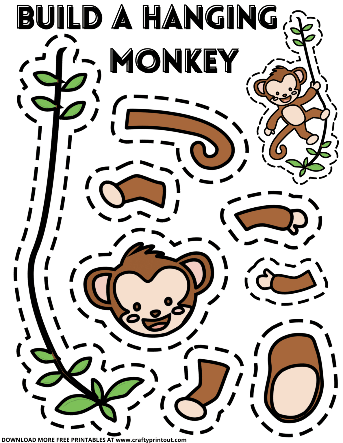 Free Printable Monkey Craft Preschool