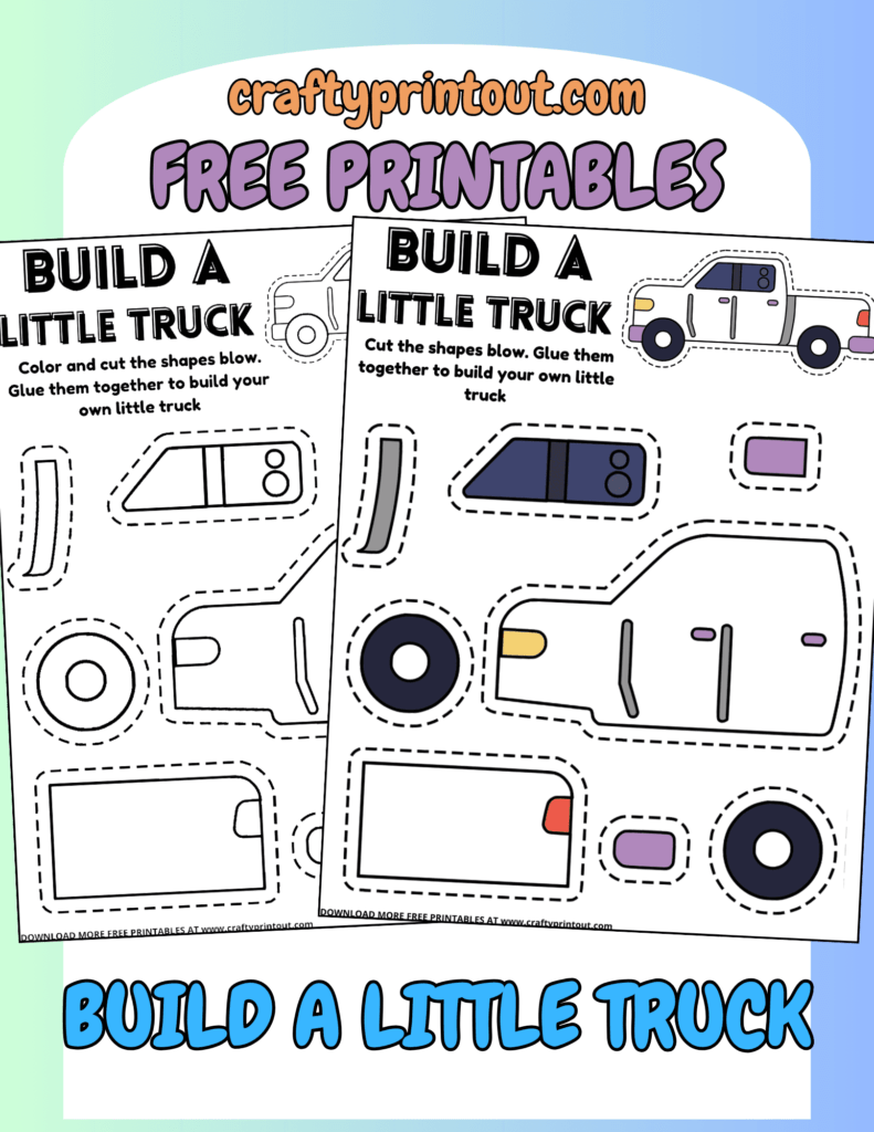 Free Printable Car Crafts For Preschoolers Cut Out Cars