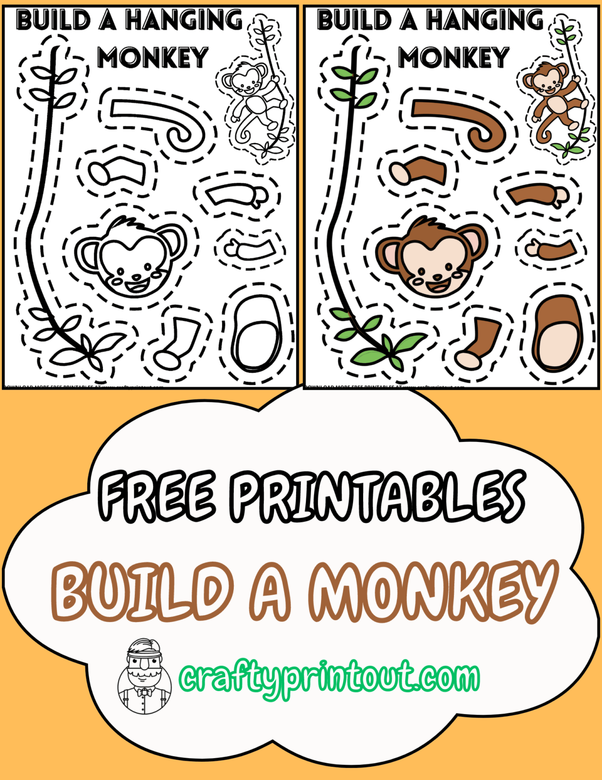 chinese new year monkey crafts for preschoolers