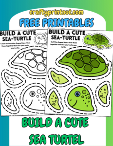 Free Sea Turtle Crafts For Preschool-Animal Cut Outs